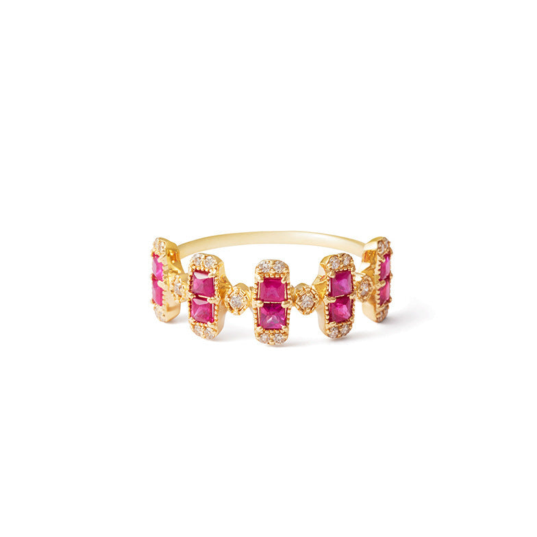 Ruby Square Ring