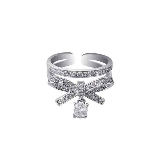 Bow Crystal Ring