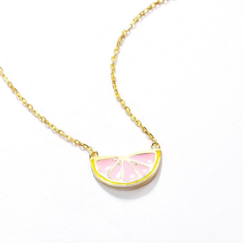 grapefruit silver necklace