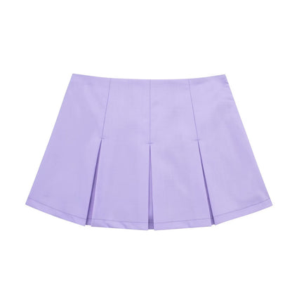 High Waist Mini Pleated Skirt