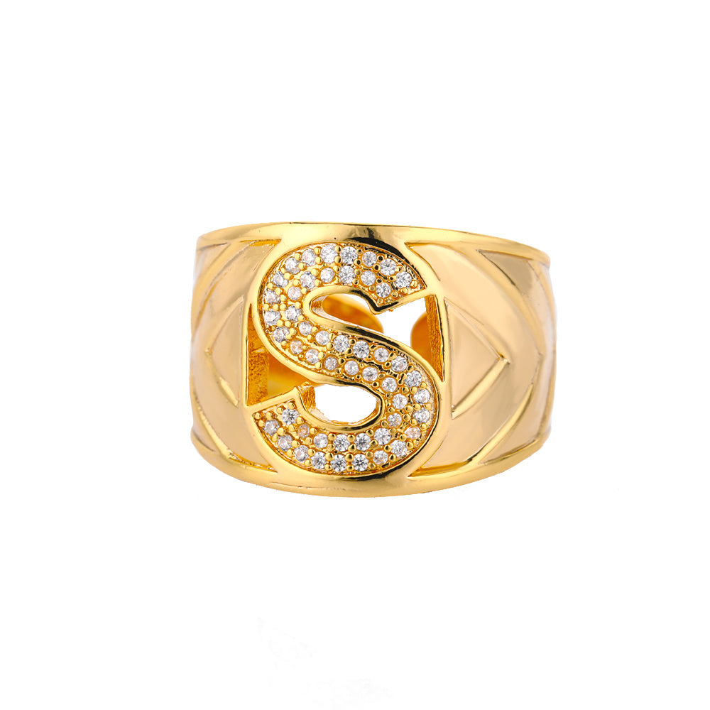 Letter Adjustable Ring