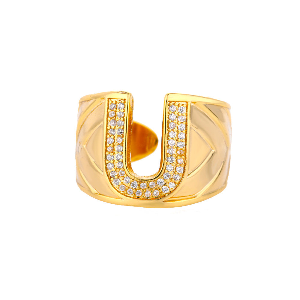 Letter Adjustable Ring