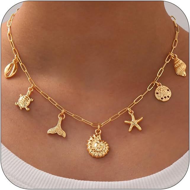 Sun Beach Charm Necklace