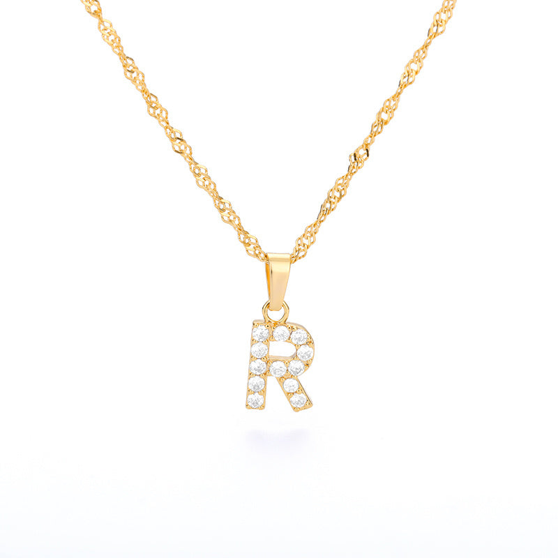 Pearl Initial Letter Necklace