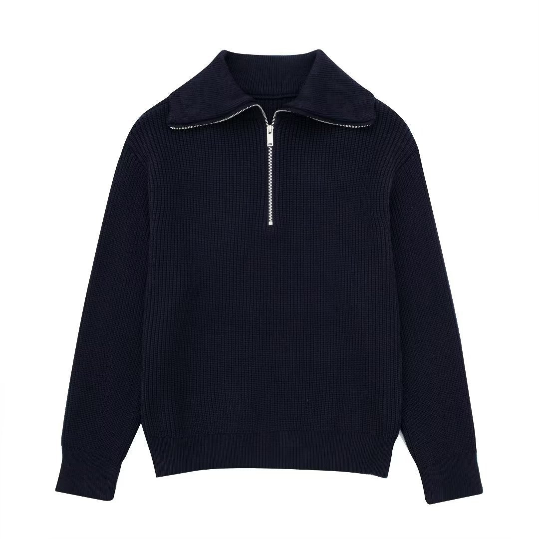 Half Zip Knit Sweater