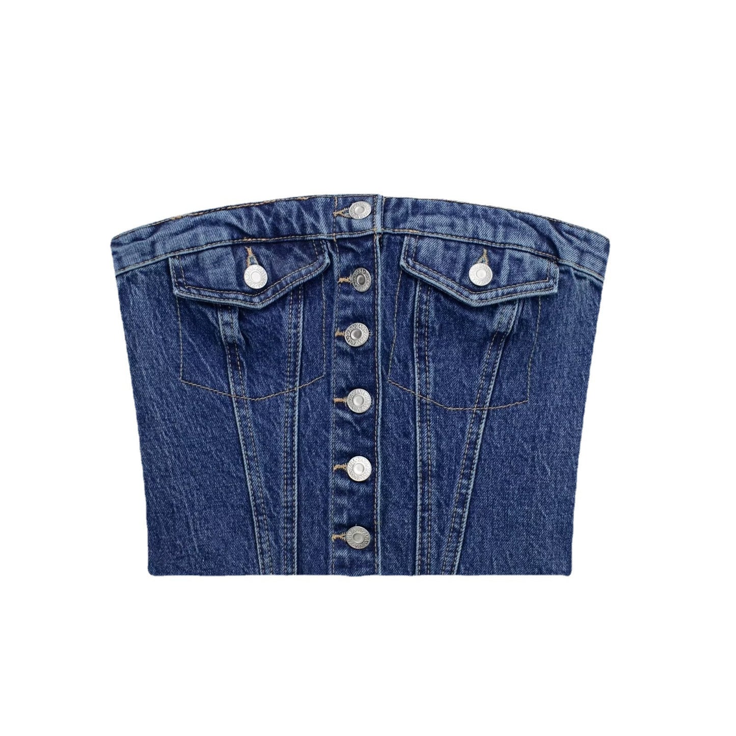 Denim Slim Fit Tube Top