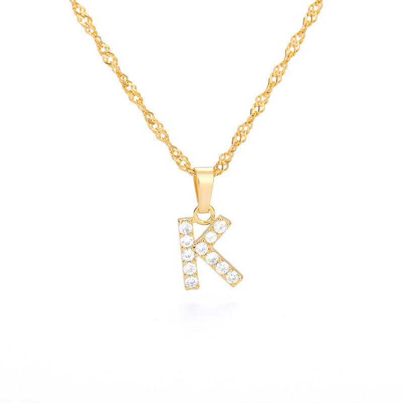 Pearl Initial Letter Necklace