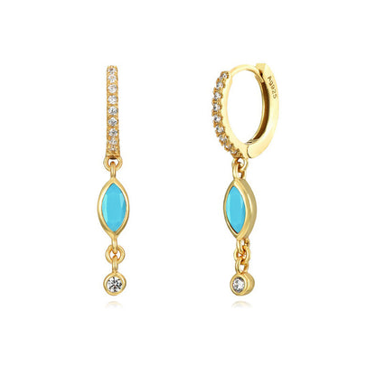 Gold Hoop Dropped earrings