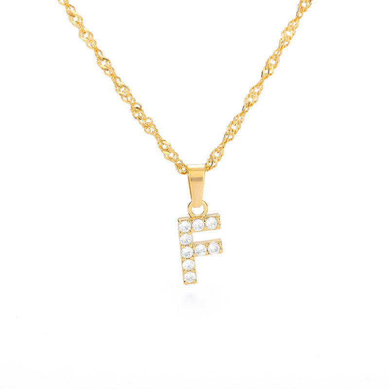 Pearl Initial Letter Necklace