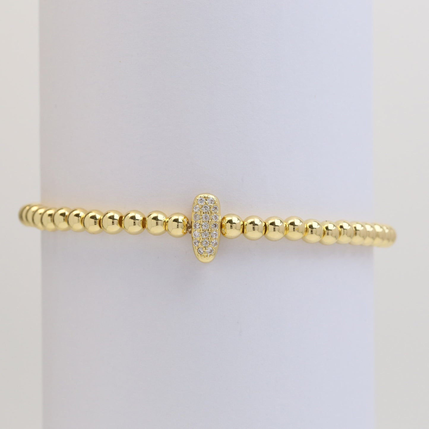 Bubble Pearl Letter Bracelet