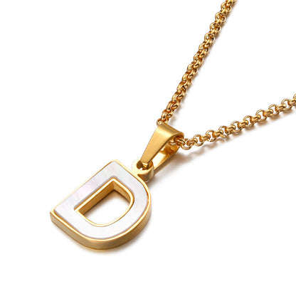 Shell Initial Necklace