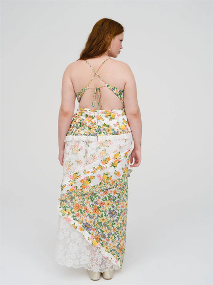 Halter Maxi Floral Dress