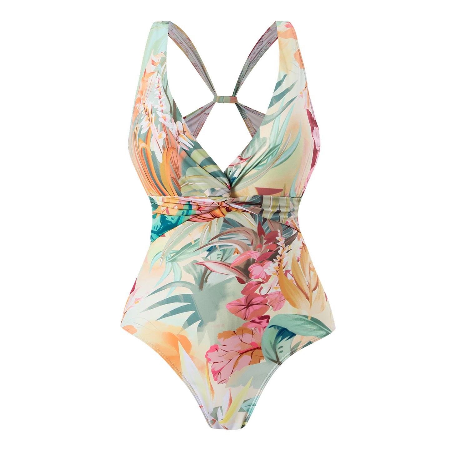 Women's One-Piece Swimsuit  Thin Vintage Print