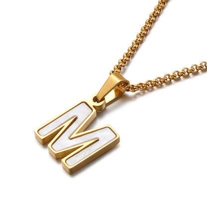 Shell Initial Necklace