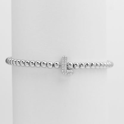 Bubble Pearl Letter Bracelet