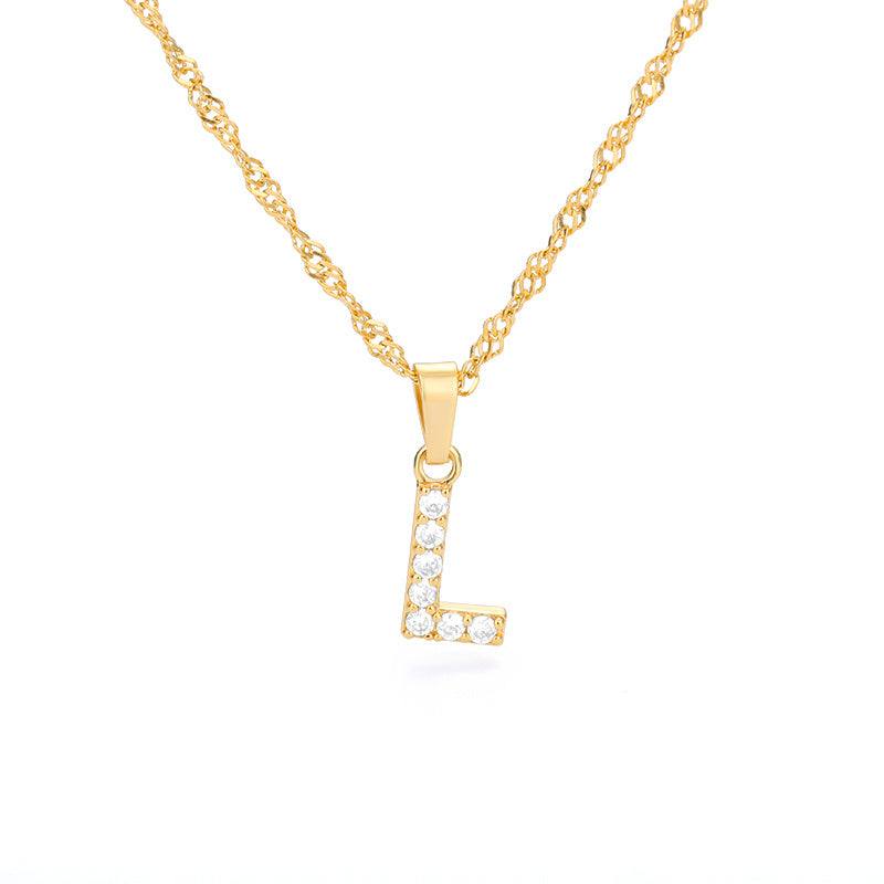 Pearl Initial Letter Necklace