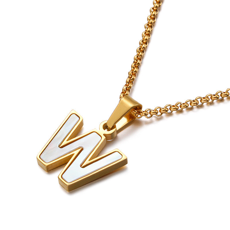 Shell Initial Necklace