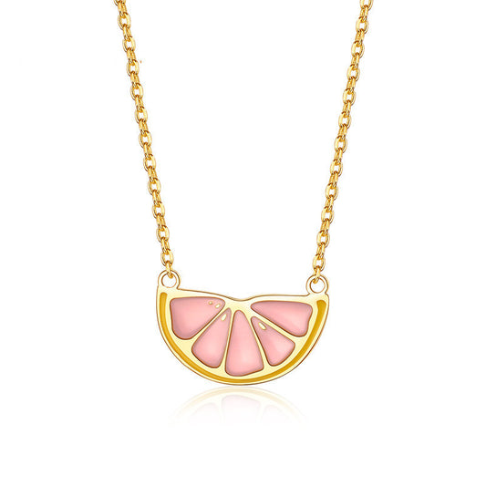 grapefruit silver necklace