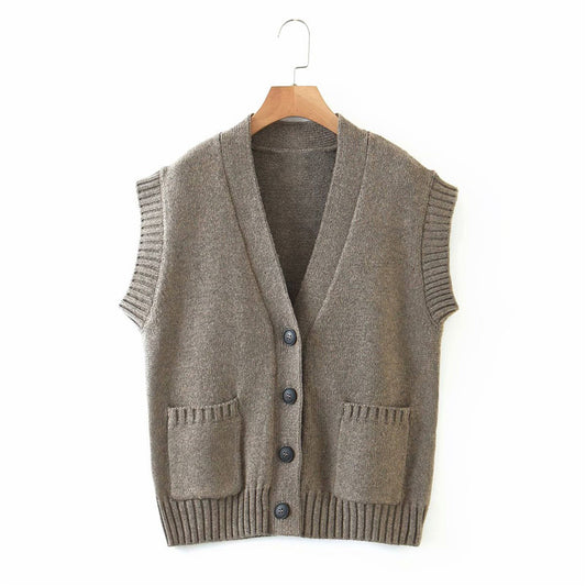 Elaine Short Sleeve Knit Vest