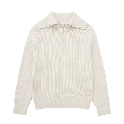 Half Zip Knit Sweater