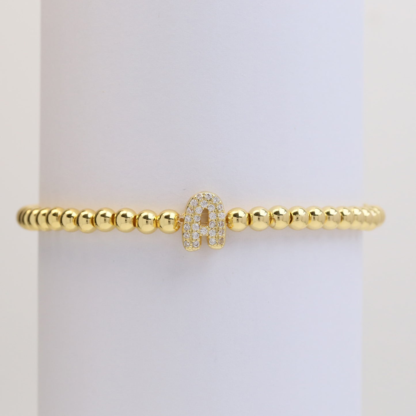 Bubble Pearl Letter Bracelet