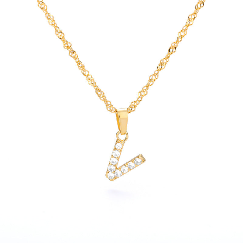 Pearl Initial Letter Necklace