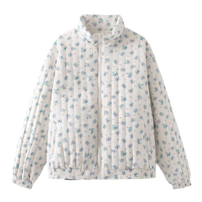 Floral Print Cotton Coat