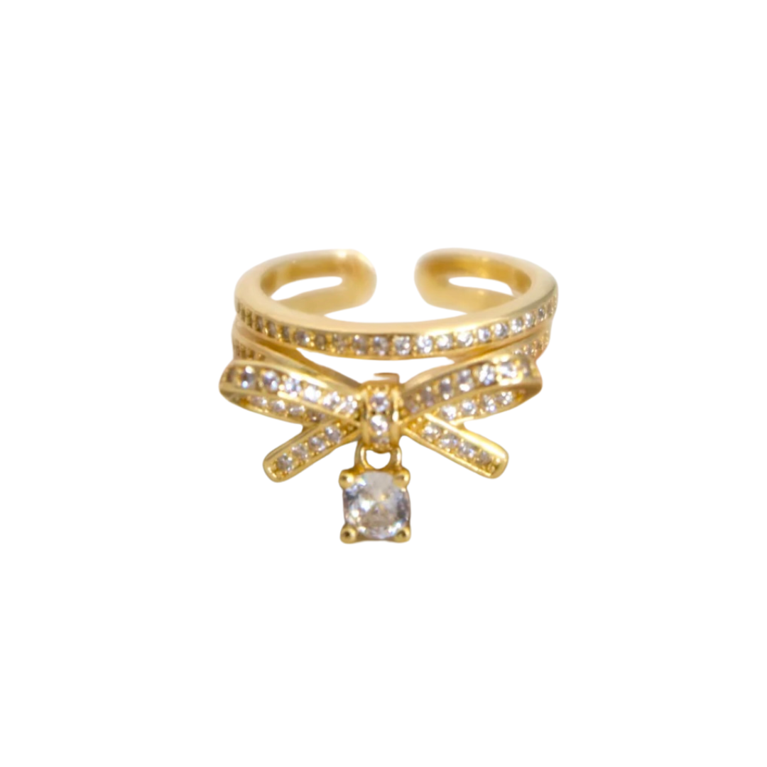 Bow Crystal Ring