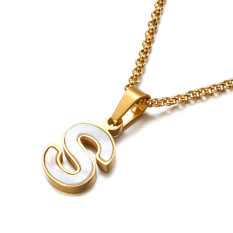 Shell Initial Necklace