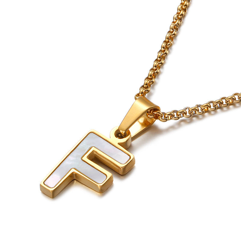 Shell Initial Necklace