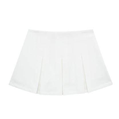 High Waist Mini Pleated Skirt