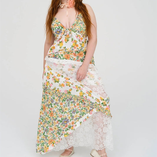 Halter Maxi Floral Dress