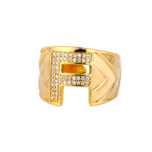 Letter Adjustable Ring