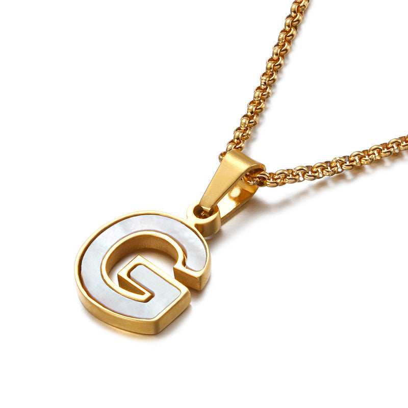 Shell Initial Necklace