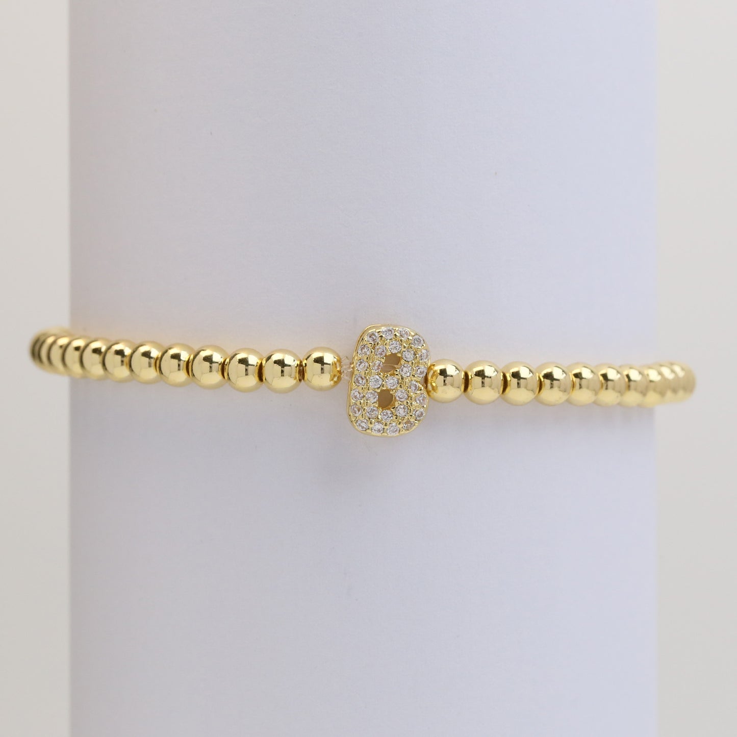 Bubble Pearl Letter Bracelet